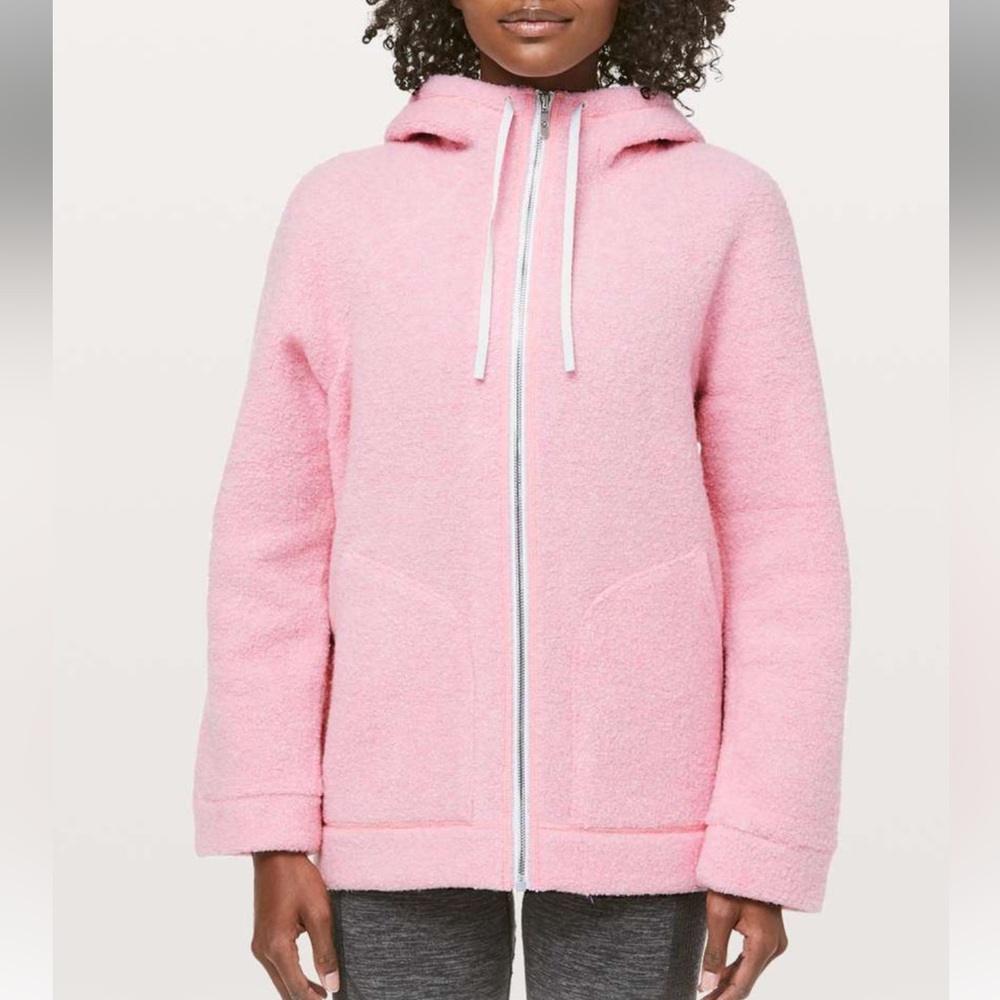 Lululemon So Sherpa Hooded Jacket in 
Heathered Pink Haze 💕💕💕